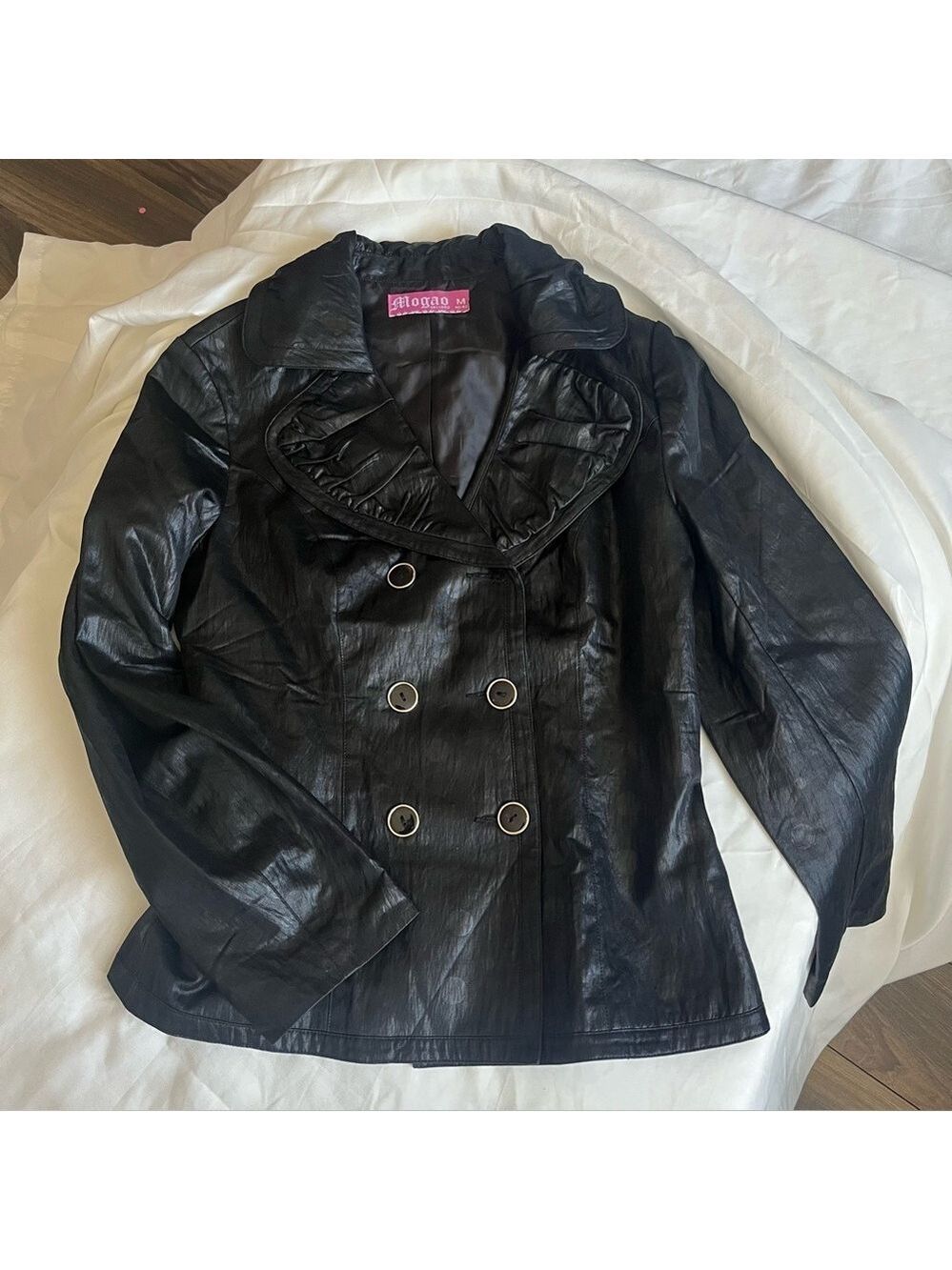 Vintage Y2K Mogao Goth Avant Garde Peplum Jacket M